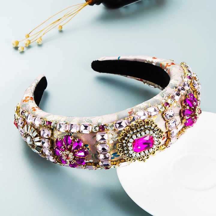 Retro Heavy Crystal Rhinestones Wide Headband™