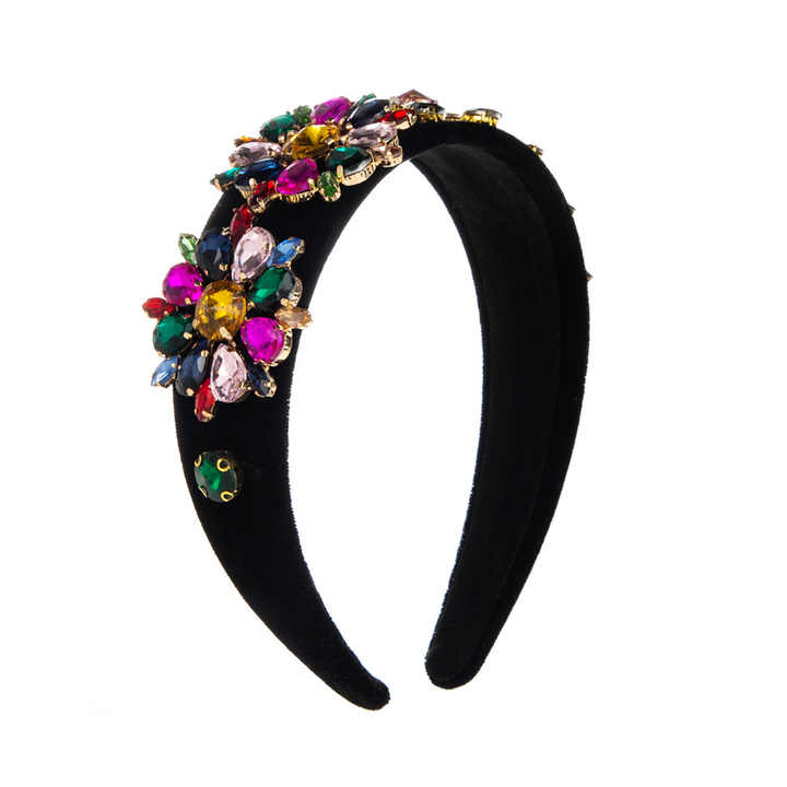 Retro Heavy Crystal Flannelette Rhinestone Headbandâ˘