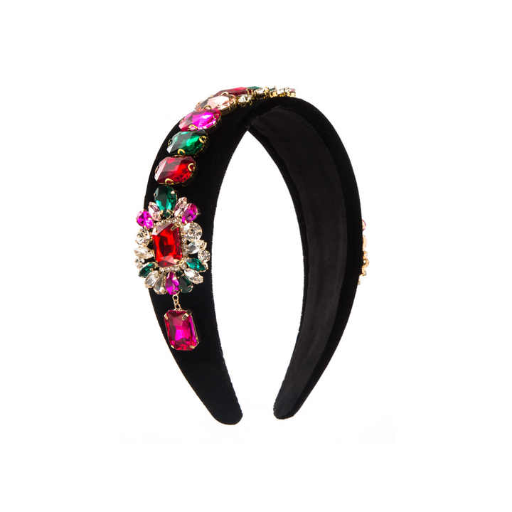 New Retro Heavy Baroque Flannel Rhinestones Headband™