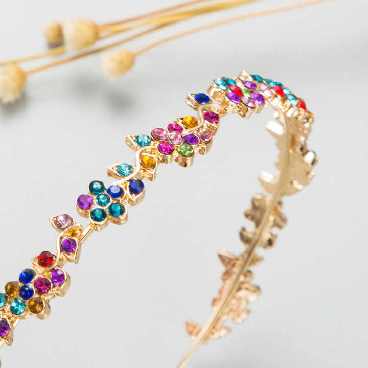Metal Temperament Inlaid Coloured Diamond Headband™