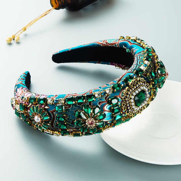 Retro Heavy Crystal Rhinestones Wide Headband™