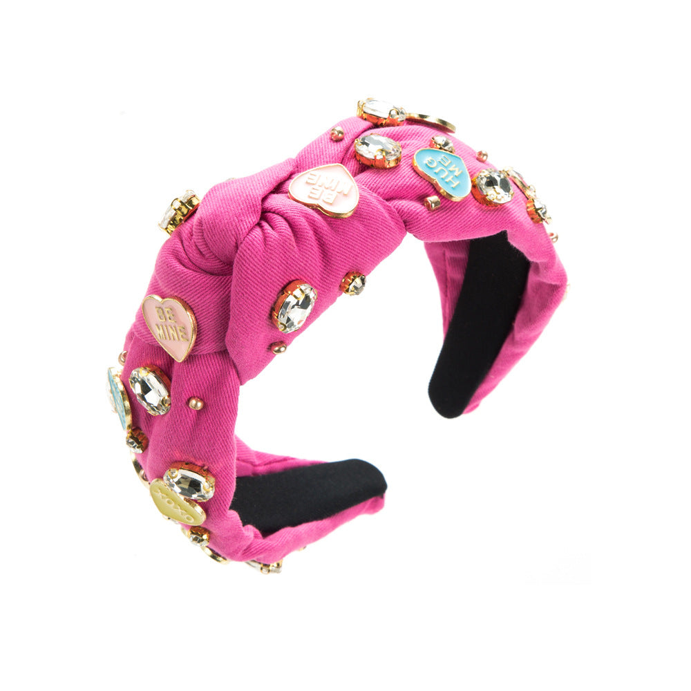 Baroque Rhinestone Love Heart Headband™