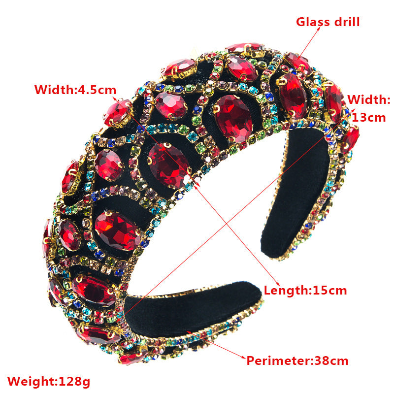 Retro Luxury Rhinestones Wide Headband™