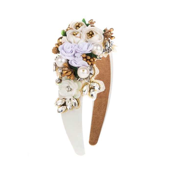 Luxury Embroidered Flowers Pearl Headband™