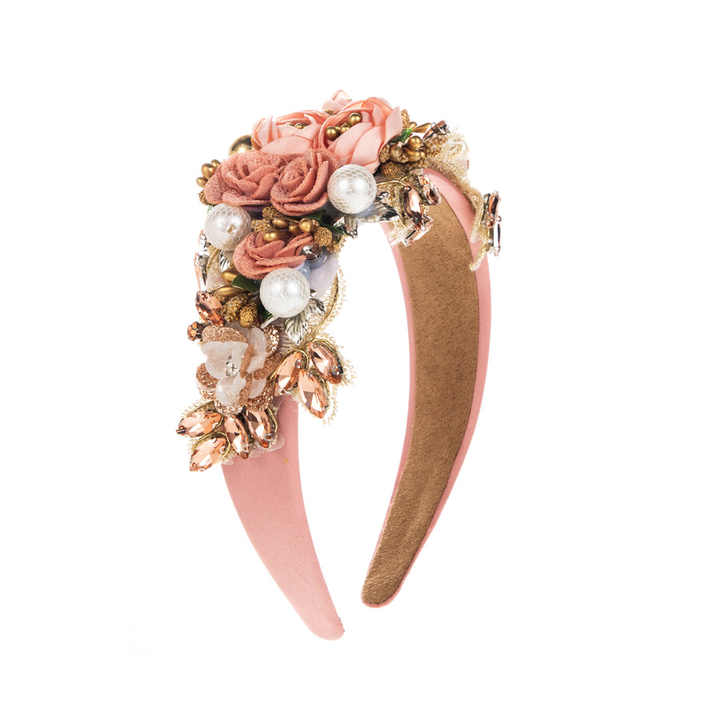 Luxury Embroidered Flowers Pearl Headband™