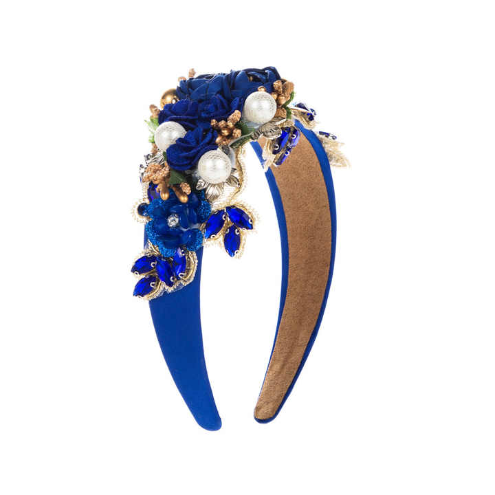 Luxury Embroidered Flowers Pearl Headband™